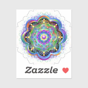 Pegatina Universo Mandala Colores Psicodélicos