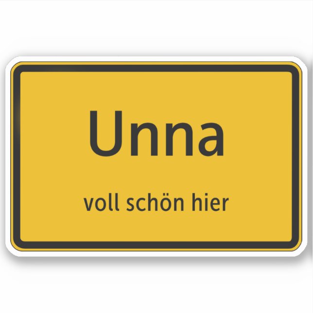 Pegatina Unna Aufkleber Sticker Autoaufkleber (Anverso)