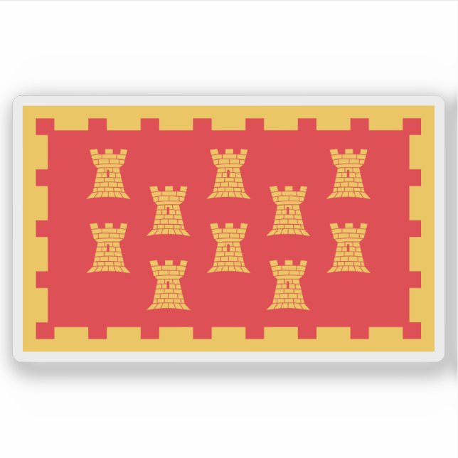 Pegatina Unofficial flag of Greater Manchester, England (Anverso)