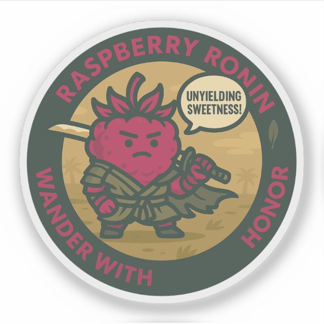 Pegatina Unyielding Sweetness Warrior Raspberry  (Anverso)
