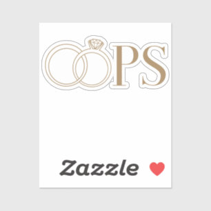 Pegatina ¡UPS! Fiesta de Despedida de Divorcio