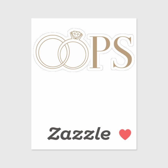 Pegatina ¡UPS! Fiesta de Despedida de Divorcio (Hoja)