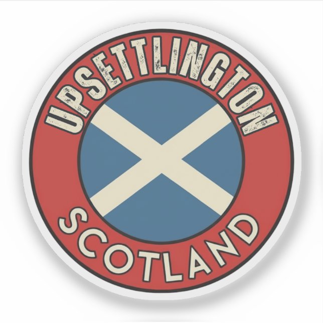 Pegatina Upsettlington, Scotland (Anverso)
