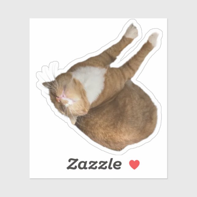 Pegatina Upside-Down Sunshine Cat (Hoja)