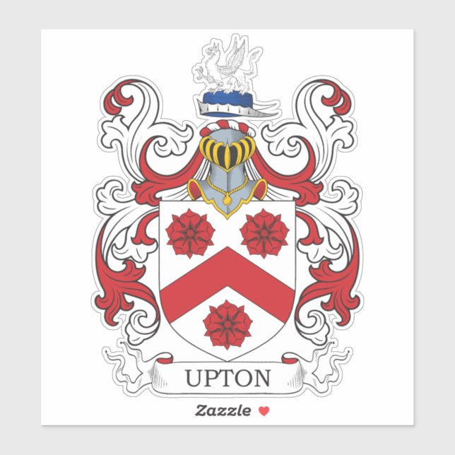 Pegatina Upton Family Crest (Hoja)