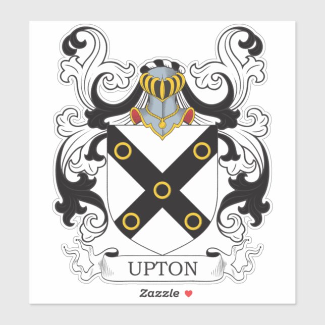 Pegatina Upton Family Crest (Hoja)