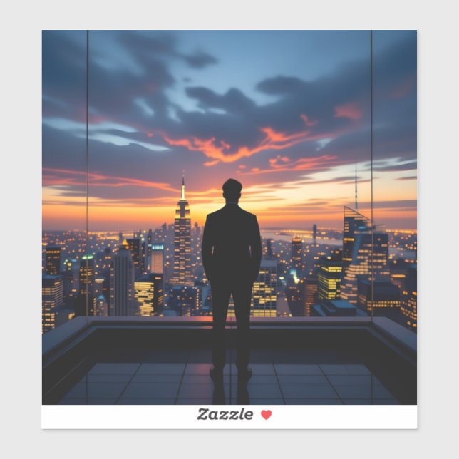 Pegatina Urban Sunset Reflections (Hoja)