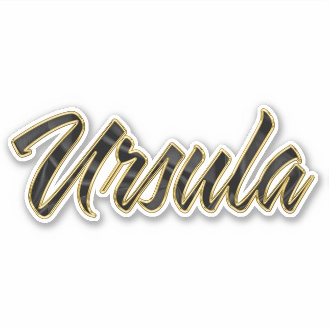 Pegatina Ursula black gold Lettering Aufkleber Sticker (Anverso)