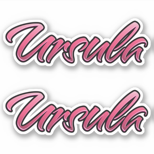 Pegatina Ursula faded pink Aufkleber Sticker Stickerset (Anverso)