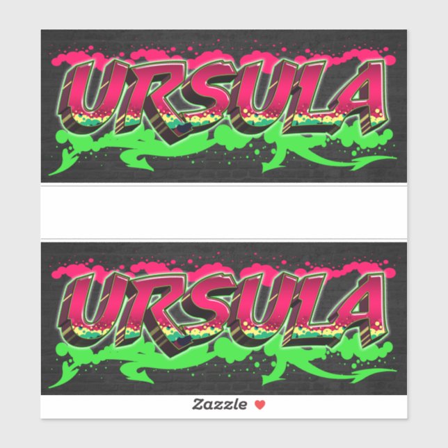 Pegatina Ursula Vorname Name Graffiti Aufkleber Sticker (Hoja)