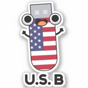 Pegatina US B graciosa US Pun