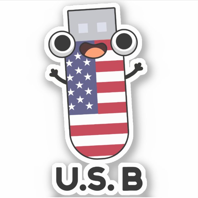 Pegatina US B graciosa US Pun (Anverso)