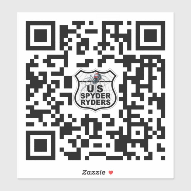 Pegatina US Spyder Ryders - QR Code Vinyl Sticker (Hoja)