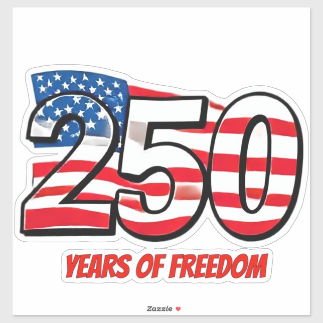 Pegatina USA 250th Anniversary Sticker | 250 Years of Freed (Hoja)