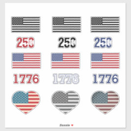 Pegatina USA 250yr Birthday Sticker Pack