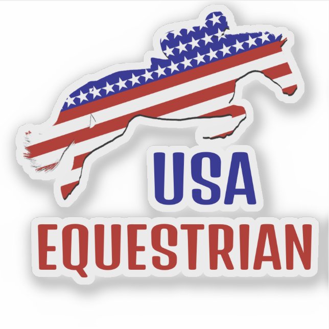 Pegatina USA Patriotic Equestrian  (Anverso)