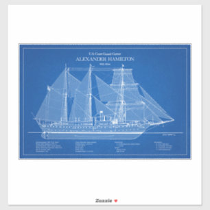 Pegatina USCGC Alexander Hamilton wix-272 - ABD