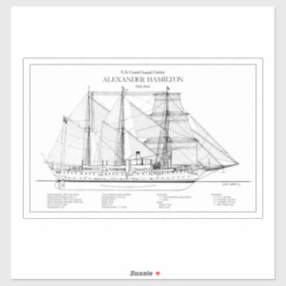 Pegatina USCGC Alexander Hamilton wix-272 - SBD