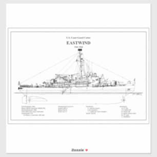 Pegatina USCGC Eastwind wagb-279 - BD