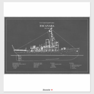 Pegatina USCGC Escanaba wpc-77 - PD