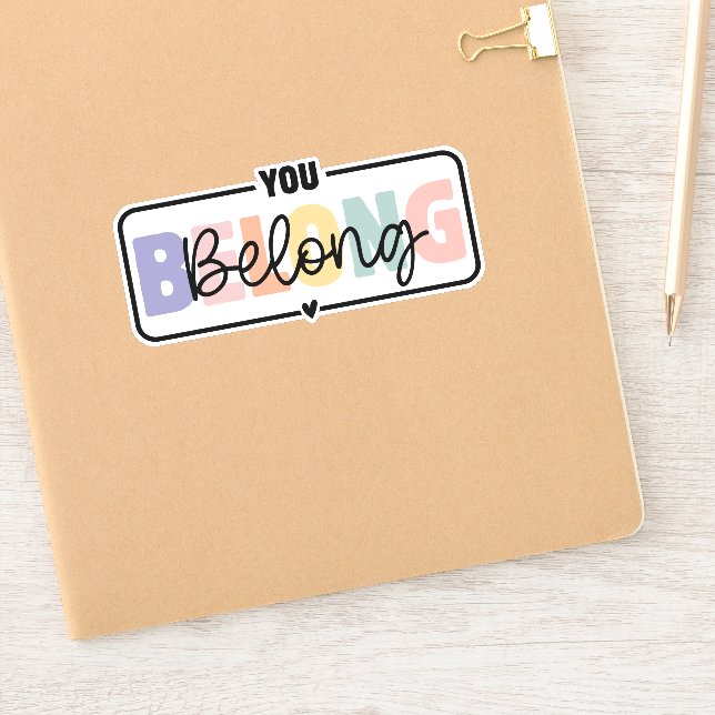 Pegatina Usted pertenece a una cita de salud mental (Cuaderno)