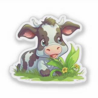 Pegatina Vaca Adorable