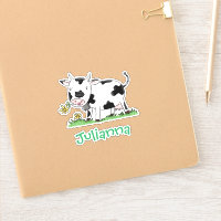 Vaca corta en ilustracion personalizado de campo v