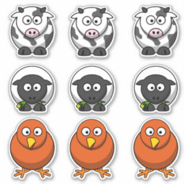 Pegatina Vaca, oveja, corral de ganado, Personalizado