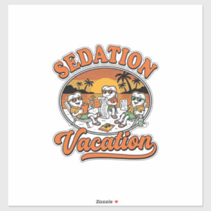 Pegatina Vacaciones de Sedación Diseño de Camiseta de Humor