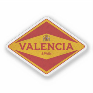 Pegatina Valencia España Vintage