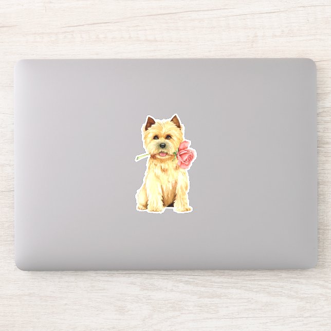 Pegatina Valentine Cairn Terrier Vinyl (Ordenador)