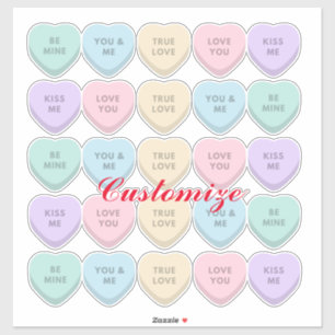 Pegatina Valentine Candy Hearts Thunder_Cove