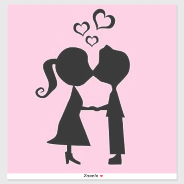 PEGATINA VALENTINE KISS (Hoja)