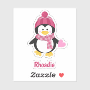 Pegatina Valentine Penguin