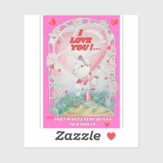 Pegatina Valentine's Day Love Bunny Sticker 
