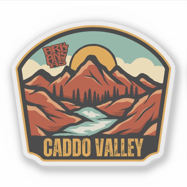 Pegatina Valle de Caddo, Arkansas  (Anverso)