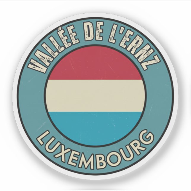 Pegatina Valle de l'Ernz, Luxemburgo (Anverso)