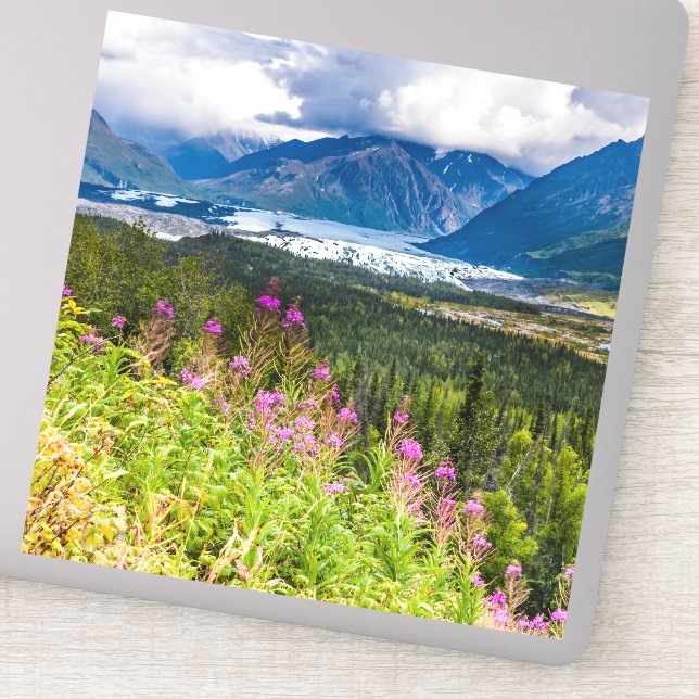 Pegatina Valle de Matanuska, Alaska del Sur (Detalle)