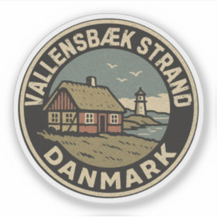 Pegatina Vallensbæk Strand, Dinamarca Danmark 