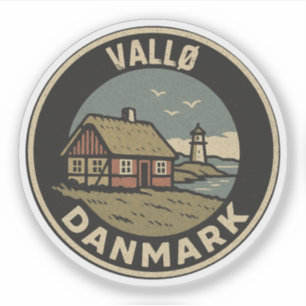 Pegatina Vallø, Dinamarca Danmark