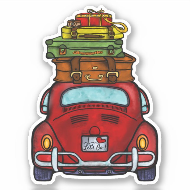 Pegatina vámonos de coche (Anverso)