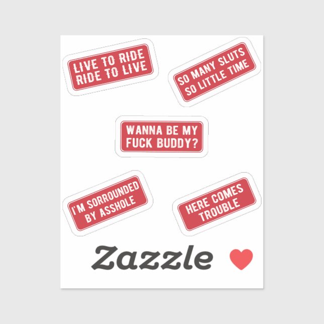 Pegatina Vámonos (Rojo) (Hoja)