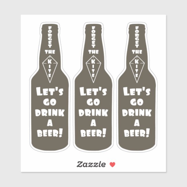 Pegatina Vamos a beber una cerveza (Hoja)