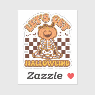 Pegatina Vamos a conseguir Halloween Groovy Retro