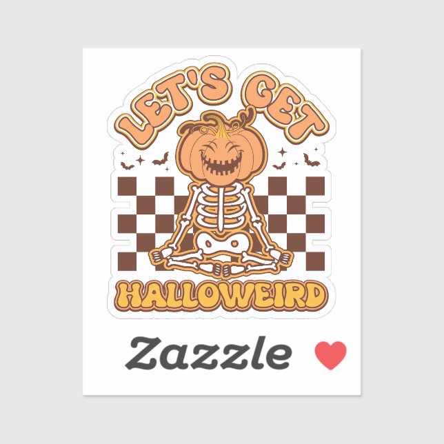 Pegatina Vamos a conseguir Halloween Groovy Retro (Hoja)