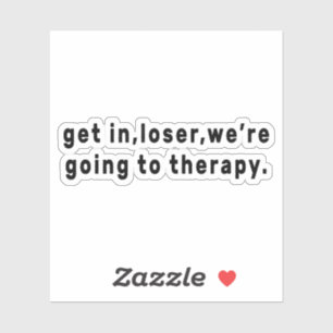 Pegatina vamos a terapia, salud mental, enfermedad mental