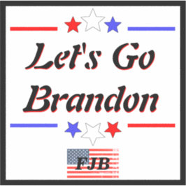 Pegatina Vamos Brandon FJB Estrellas Rojas Blancas Azules