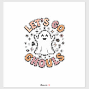 Pegatina Vamos Fantasmas Cute Halloween Ghost 