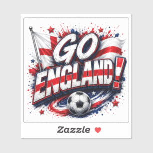 Pegatina Vamos Inglaterra 2026 Fan de Fútbol