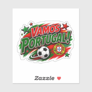 Pegatina ¡VAMOS PORTUGAL! Fan | Orgullo Portugués Fútbol